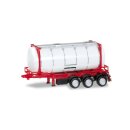 Herpa 076678 - 1:87 26 ft. Containerchassis mit Swapcontainer, wei&szlig;/rot