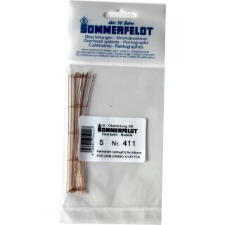 Sommerfeldt 411 - Spur N DB Fahrdraht verkupfert 0,5 x 105 mm