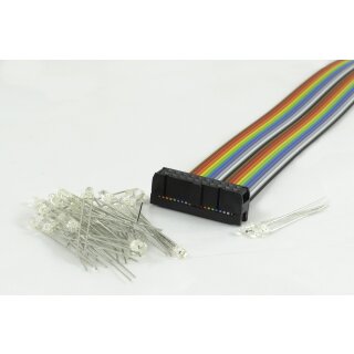 Lenz 80145 - LY145 32 LEDs inkl. Anschlusskabel für LW150