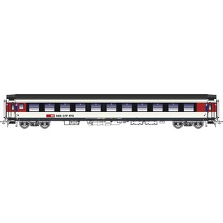LS Models 47280 - Bpm, weiß/rot/schwarz, graues Dach, Vollmodernisiert, mit Notausstiegsfenster / Ep.VI / SBB / Spur H0 / DC / 1 Artikel