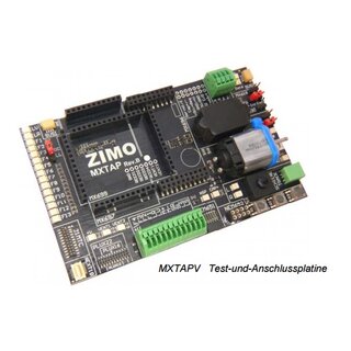 Zimo MXTAPS - Decodertest-und-Anschlussplatine mit Motor für alle (Sound)decoder der kleinen Spurweiten