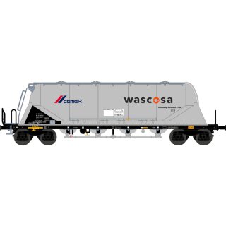 NME 203622 - Spur N WASCOSA Zementsilowagen Uacns "Wascosa-cemex", silber Ep.6  3780 9326 053-7  geänderte Wagennr.