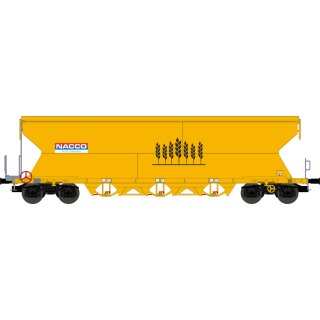 NME 511600 - Spur H0 NACCO Getreidewagen Tagnpps 101m³, orange, NACCO, 1. Betriebsnr. - NEUKONSTRUKTION Betriebsnr. 0764 041-4 Ep.6