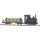 Busch 12011 - Spur H0f Feldbahn-Start-Set mit Feldbahndampflokomotive »Decauville Typ 3« und ein Drehgestell-Stirnwandwagen mit Bremserbühne und Holzladung