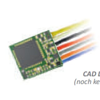 Zimo MX616 - SubminiaturDecoder MX616 9 x 8 x 2 mm mit offenen Drähten: DCC + RailCom, DC-analog, MM, 24 V maximale Fahrspannung, 0,7 A Motor- und Gesamtstrom (1,5 A Spitze), 6 Funktionsausgänge (Lv, Lr, FA1 - FA4) mit 400 mA Summenstrom