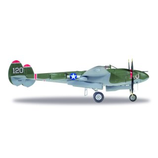 Herpa 580243 - 1:72 U.S. Army Air Forces (USAAF) Lockheed P-38L Lightning - Captain V.E. Jett, 431st Fighter Squadron, 475 Fighter Group "Thoughts Of Midnite" - NL38TF (120)