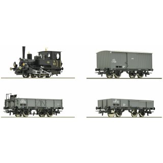 ROCO 61457 - Spur H0 KKStB Dampflok 85 mit Güterzug "Kaiserzeit" KKStB Ep.I 4er-Set