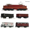 ROCO 61459 - Spur H0 5er-Set Elektrolok 1224 mit G&uuml;terzug NS Ep.III Sound   *** 50 % R&auml;umungsverkauf ***VKL2*