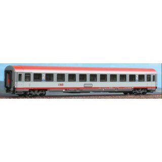 ACME 52637 - Spur H0 ÖBB Personenwagen 2. Klasse, Lackierung zweitönig Grau und Rotem Streifen und rotem Dach