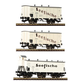 Fleischmann 538101 - DRG 3-tlg Güterwagenset Seefische E2   !!! NEU IN AKTION AB KW24/2020 !!!