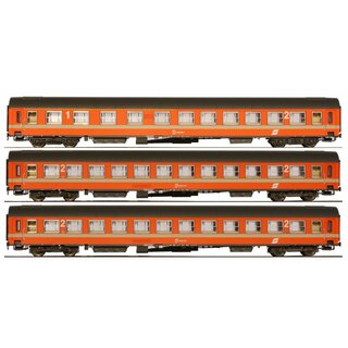 Jägerndorfer 90304 - Spur H0 ÖBB Personenwagen UIC-X orange Ep.III  3er-Set  (JC90304)