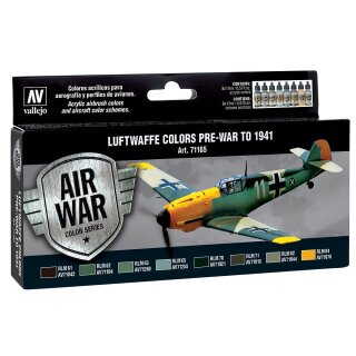 Vallejo 771165 -  Farb-Set, Luftwaffe, Vorkrieg