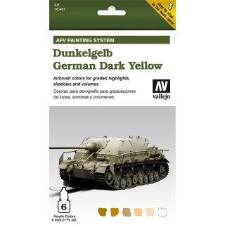 Vallejo 778401 -  Farb-Set, Deutsch Dunkelgelb,