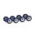 Herpa 053891 - 1:87 12 Radsätze Breitreifen für Auflieger, chrom/blau
