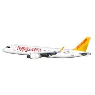 Herpa 612029 - 1:200 Pegasus Airlines Airbus A320neo