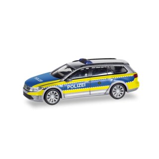 Herpa 094030 - 1:87 VW Passat Variant GTE E-Hybrid "Polizei Wolfsburg"