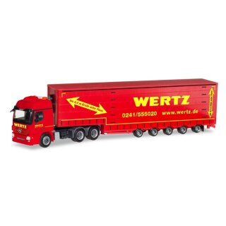 Herpa 309431 - 1:87 Mercedes-Benz Actros L 6x4 Meusburger-Sattelzug "Wertz Aachen"