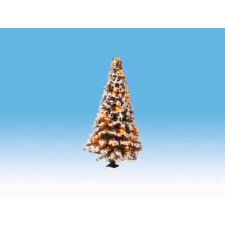 Noch 22120 - Spur 0,H0,TT,N Beleuchteter Weihnachtsbaum verschneit, mit 20 LEDs, 8 cm hoch