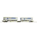ROCO 76437 - Spur H0 AAE Doppeltaschen-Gelenkwagen T2000 + Ewals Intermodal Trailer Ep.VI