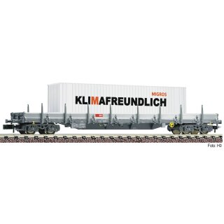 Fleischmann 828823 - Spur N Hupac Rungenwagen Bauart Res mit MIGROS-Container Ep.VI    !!! NEU IN AKTION AB KW38/2020 !!!