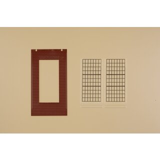 Auhagen 80530 - 1:87 Wände 2578D rot, Industriefenster P Je 46 x 86 mm