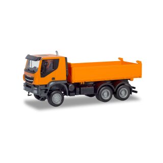 Herpa 309998 - 1:87 Iveco Trakker 6x6 Baukipper-LKW, orange