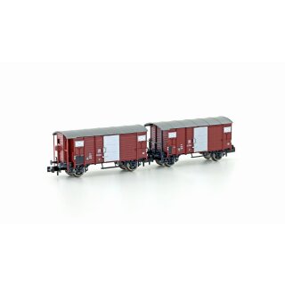 Hobbytrain 24201 - Spur N 2er Set gedeckte Güterwagen K2 SBB, Ep.III (H24201)