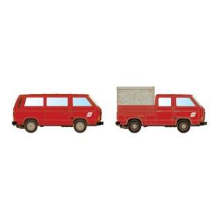 Lemke Minis 4331 - 1:160 VW T3 ÖBB Bus + DoKa Plane 2er Set (LC4331)Neuheit 2019