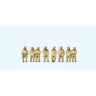 Preiser 10769 - Figurensatz Exklusivserie 1:87 "Feuerwehrmänner in moderner Einsatzkleidung. Uniformfarbe beige. Sitzender Fahrer und Mannschaften"