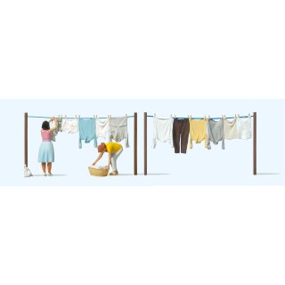 Preiser 44936 - Figurensatz 1:22,5 "Frauen beim Wäscheaufhängen"