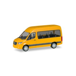 Herpa 093804-002 - 1:87 Mercedes-Benz Sprinter `18 Bus HD, verkehrsgelb