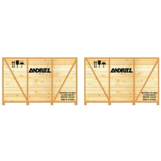 Loewe 2040 - 1:87 Set aus 2 Überseekisten "ANDRITZ"