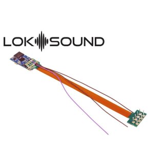 ESU 58810 - Sound-Decoder LokSound 5 micro DCC/MM/SX/M4 "Leerdecoder", 8-pin NEM652, Retail, mit Lautsprecher 11x15mm, Spurweite: 0, H0