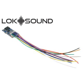 ESU 58813 - Sound-Decoder LokSound 5 micro DCC/MM/SX/M4 "Leerdecoder", Einzellitzen, Retail, mit Lautsprecher 11x15mm, Spurweite: 0, H0