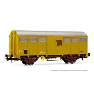 Jouef HJ6189 - Spur H0 SNCF, gedeckter Güterwagen Tpe G41 für Viehtransport,gelb, Epo. IV-V