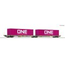 ROCO 76426 - Spur H0 AAE Doppeltwg.T2000+ ONE Container...