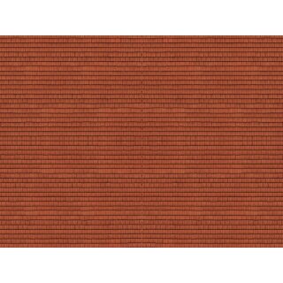 Noch 56965 - Spur N 3D-Kartonplatte “Dachziegel” rot