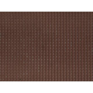 Noch 60351 - Spur H0 3D-Strukturfolie Dachpfanne dunkelrot, 28 x 10 cm