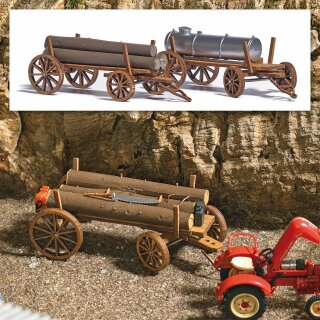 Busch 1386 - 1:87 2 Holzwagen H0