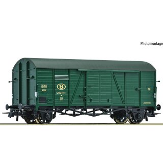 ROCO 66886 - Spur H0 SNCB Ged. Güterwagen zweiachsig grün Ep.III