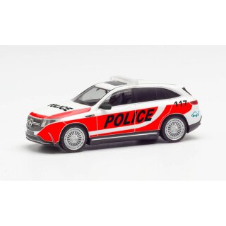 Herpa 095976 -- 1:87 Mercedes-Benz EQC „Police Schweiz / Erprobungsfahrzeug“