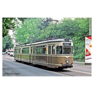 Rivarossi HR2859 - Spur H0 Tram, Duewag GT8,Dortmund,braun/beige, Ep.IV