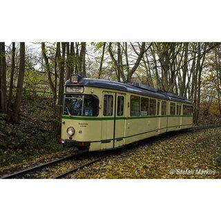 Rivarossi HR2860 - Spur H0 Tram, Duewag GT6, BOGESTRA, beige, Ep.IV