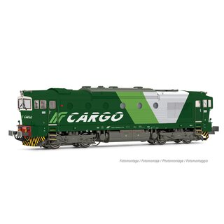 Rivarossi HR2865 - Spur H0 NordCargo, Diesellok DE 520 grün/weiß, Ep.VI