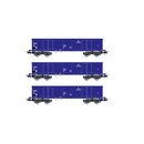 Rivarossi HR6536 - Spur H0 PKP Cargo,3tlg.4achs.off.Eaos,blau,Schrott,Ep.V-VI