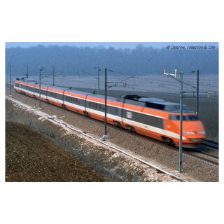 Jouef HJ2412 - Spur H0 SNCF, 4tlg-Set TGV Record Mondial 26.2.81