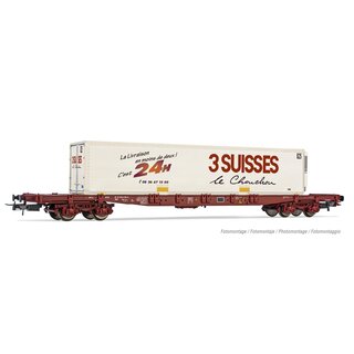 Jouef HJ6213 - Spur H0 SNCF,Containerwg.Sgss,WA 3 SUISSES,Ep.V