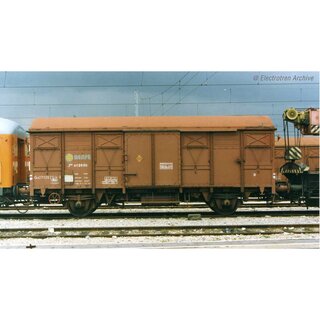 Electrotren HE6020 - Spur H0 RENFE,2achs. ged. Güterwg.J2,braun, LED Zugschlussl., Ep.IV
