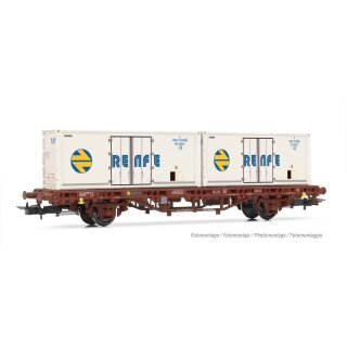Electrotren HE6031 - Spur H0 RENFE, 2-achs. Containerwg. MC1, 2 x 20 Kühlcont. RENFE