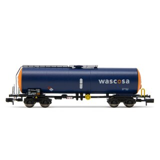 Arnold HN6538 - Spur N Wascosa 4-achs. Kesselwagen blau/orange, Epoche VI